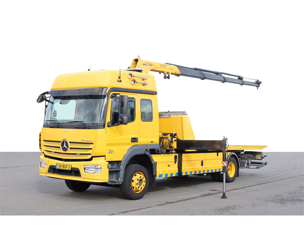 Mercedes-Benz  Atego 1527 Amco Veba V818T 4S Kran Falkom FAS 5000 2X Winde Brille Euro 6