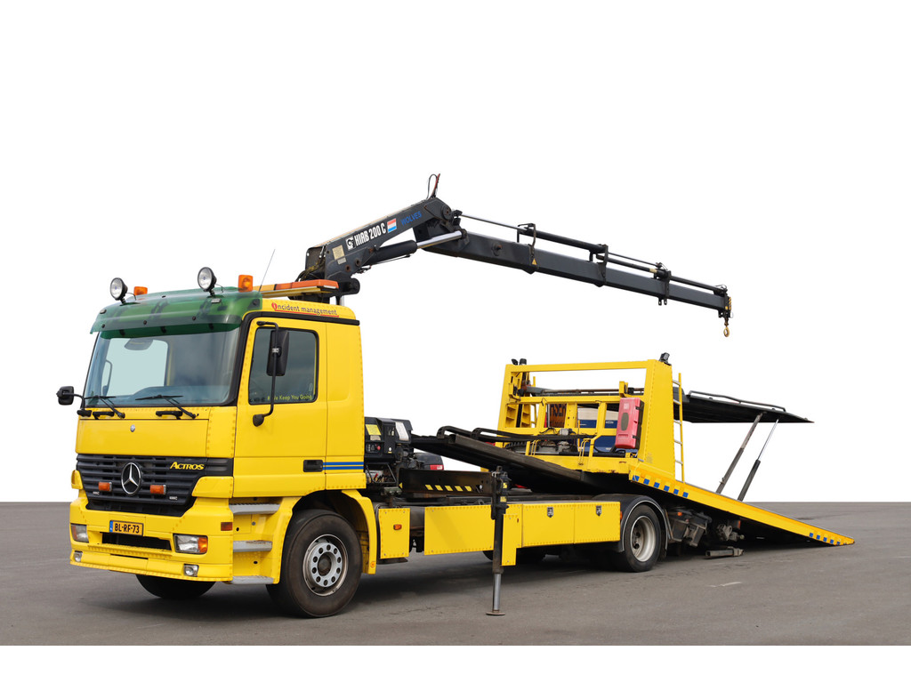 Mercedes-Benz  Actros 2031 Doppelstock Hiab 200C-4 Kran Funk 2X Winde Hubbrille Airco Bergingsvoertuig