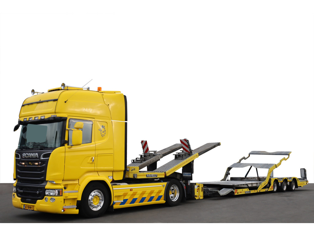Scania  R520 V8 Pavelli STV 4-vehicle 2017 Full air 2x Winde Standairco Alcoa Leder