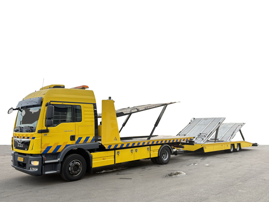 MAN  TGM 15.290 Falkom FAS 6000 Doppelstock Tijhof TA-12000 3 lader Winde Bergingsvoertuig