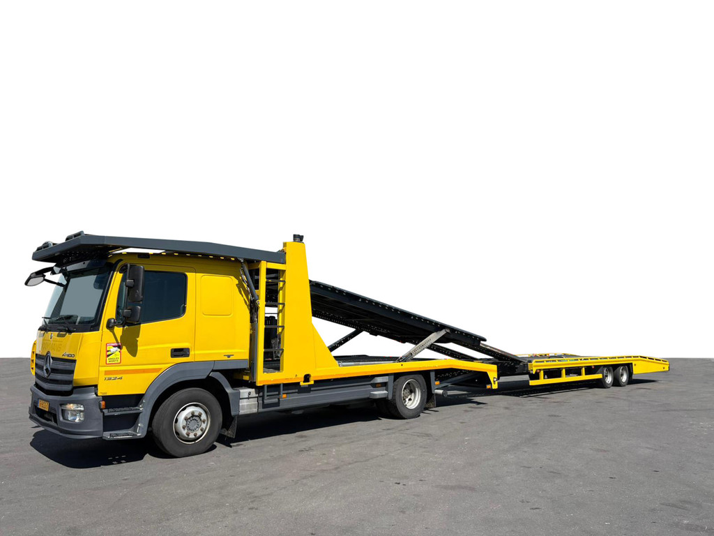 Mercedes-Benz  Atego 1324 5 Cars De Groot + Tijhof TA-6500 Winch . Eur 6 , Automaat Autotransporter