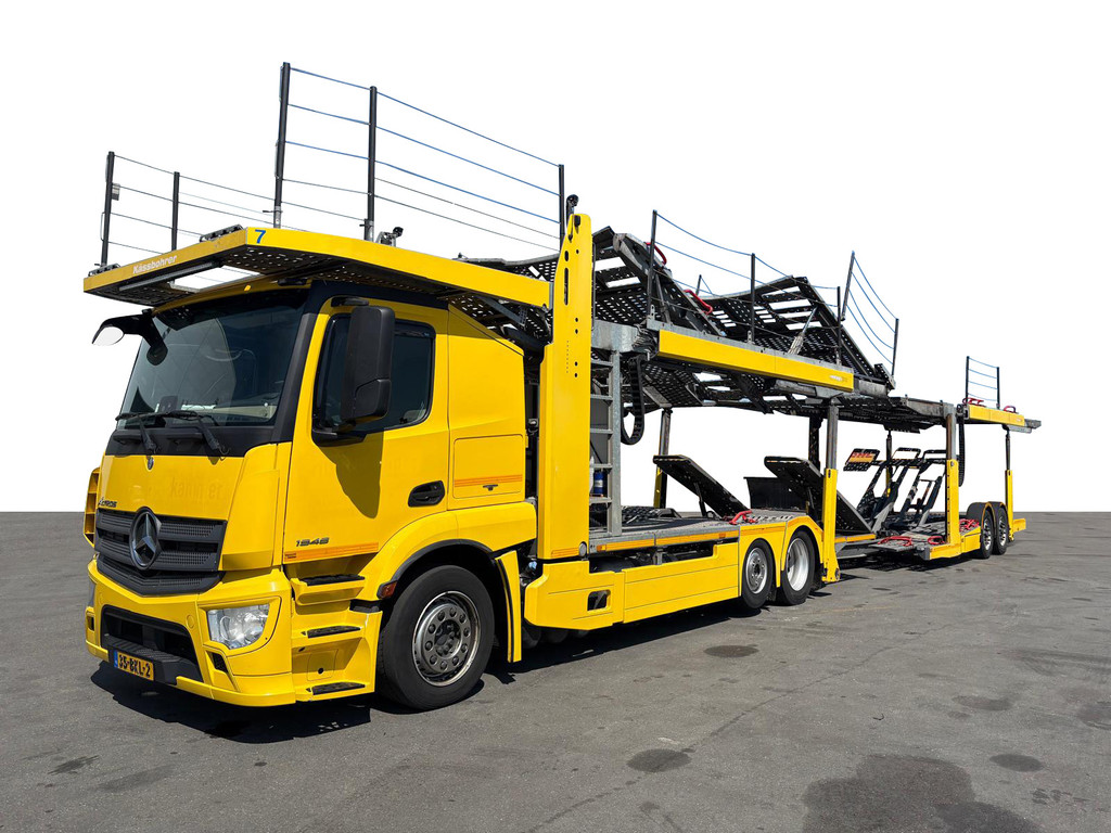 Mercedes-Benz  ACTROS 1946 Kassbohrer 2 X Metago Pro Stand airco 10 Car Winch Autotransporter