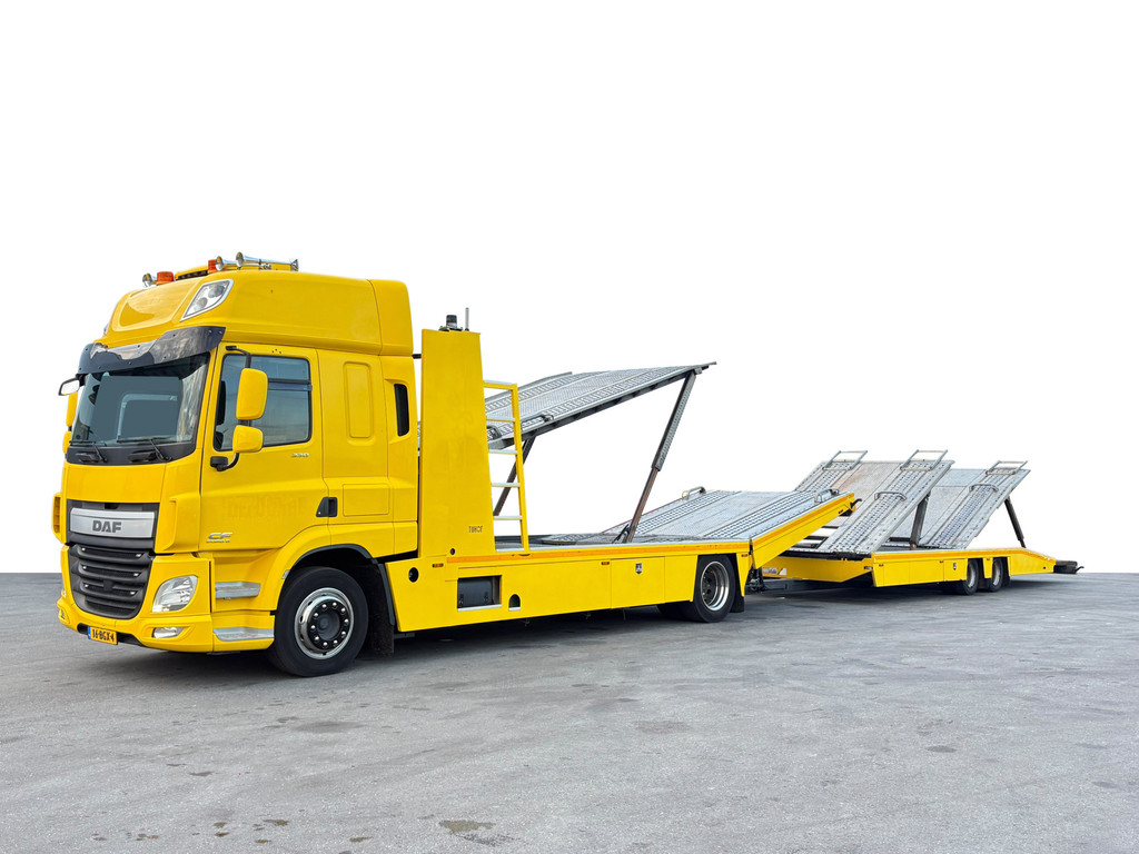 DAF  CF 330 Tijhof TA-12000 6-Cars 2 x Winch 1e eigenaar Autotransporter